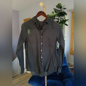 Sundry Button-down Shirt In Black. Size 1 (Small)